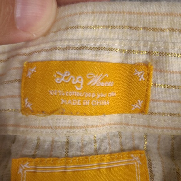 LRG Lifted Research Group Shirt Mens‎ 3XL Woven Long Sleeve Metallic Stripes - Picture 6 of 16